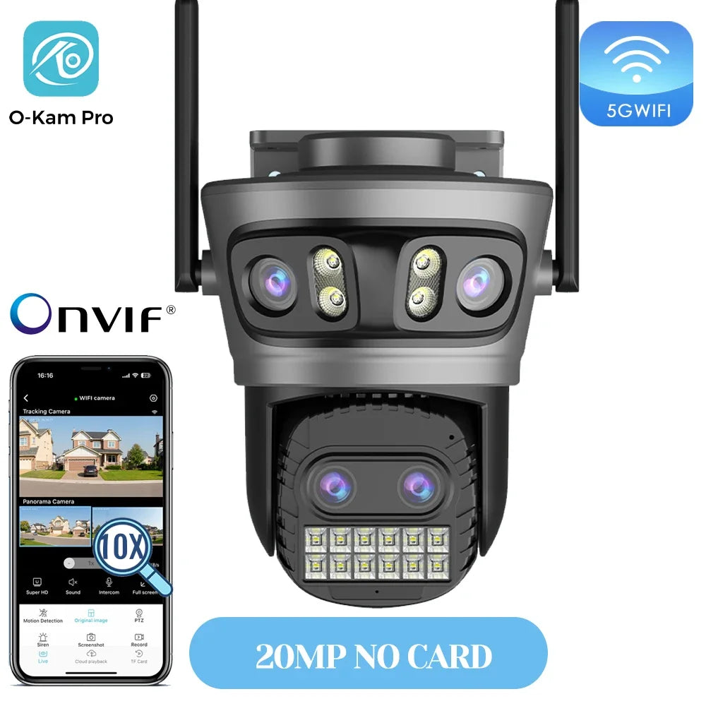 Caméra De Surveillance Extérieure PTZ WiFi 20MP